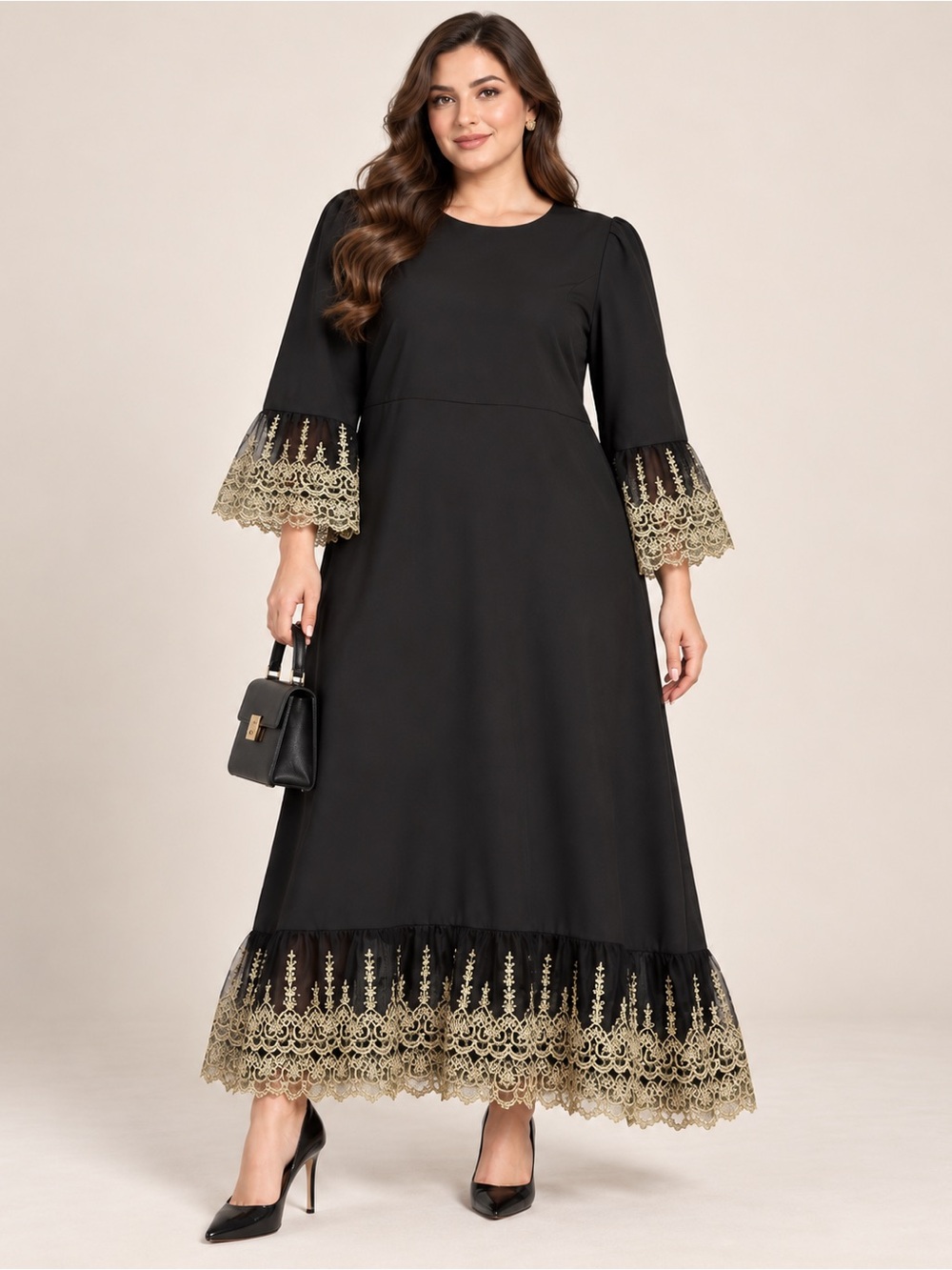 TUCKERNUCK POMANDER PLUS BLACK GOLD LACE LILITH DRESS SIZE XXXL FORMAL